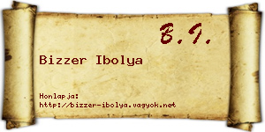 Bizzer Ibolya névjegykártya