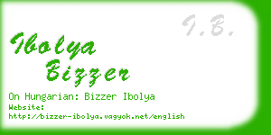 ibolya bizzer business card